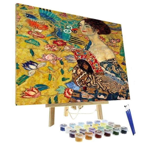 Paint By Numbers Kit Lady with Fan - Picture 1 of 4